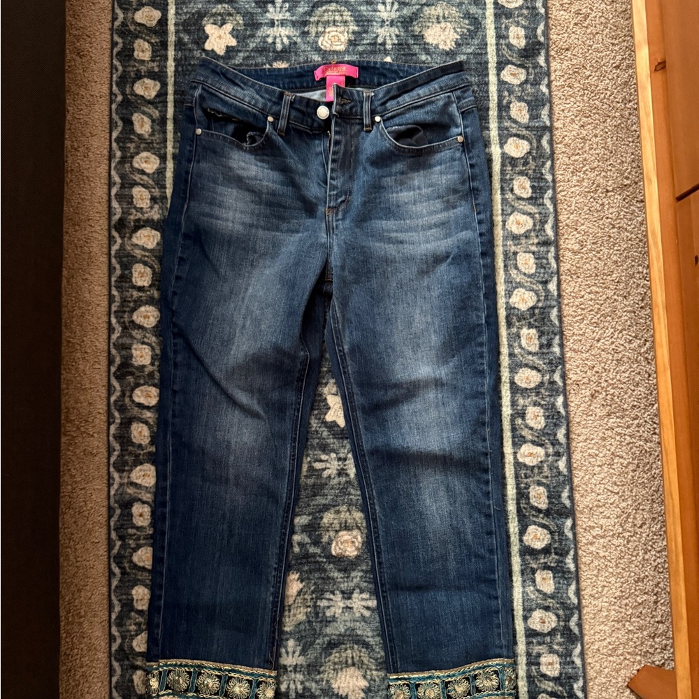 Catherines Dark Blue Denim Pants - Picture 2 of 4
